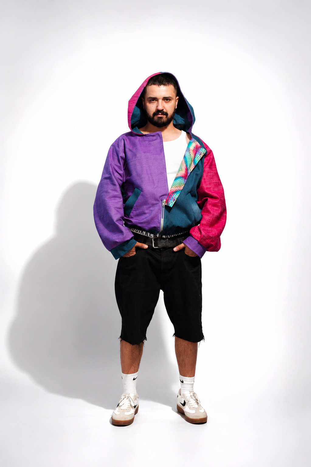 Multicolor Denim Hoodie