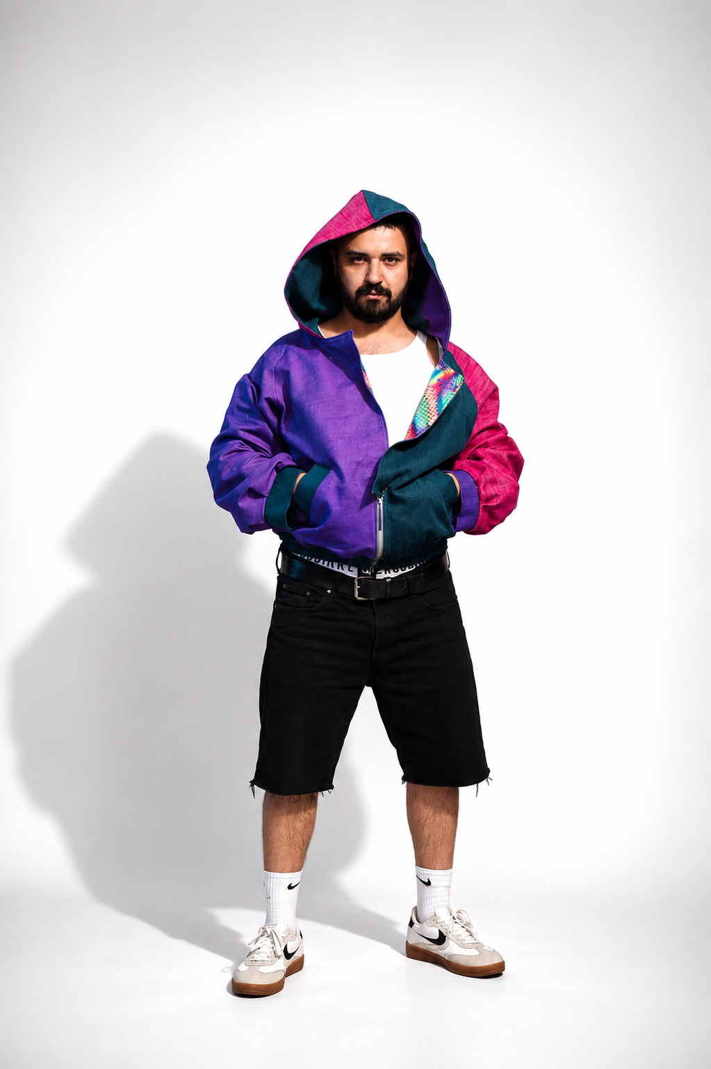Multicolor Denim Hoodie