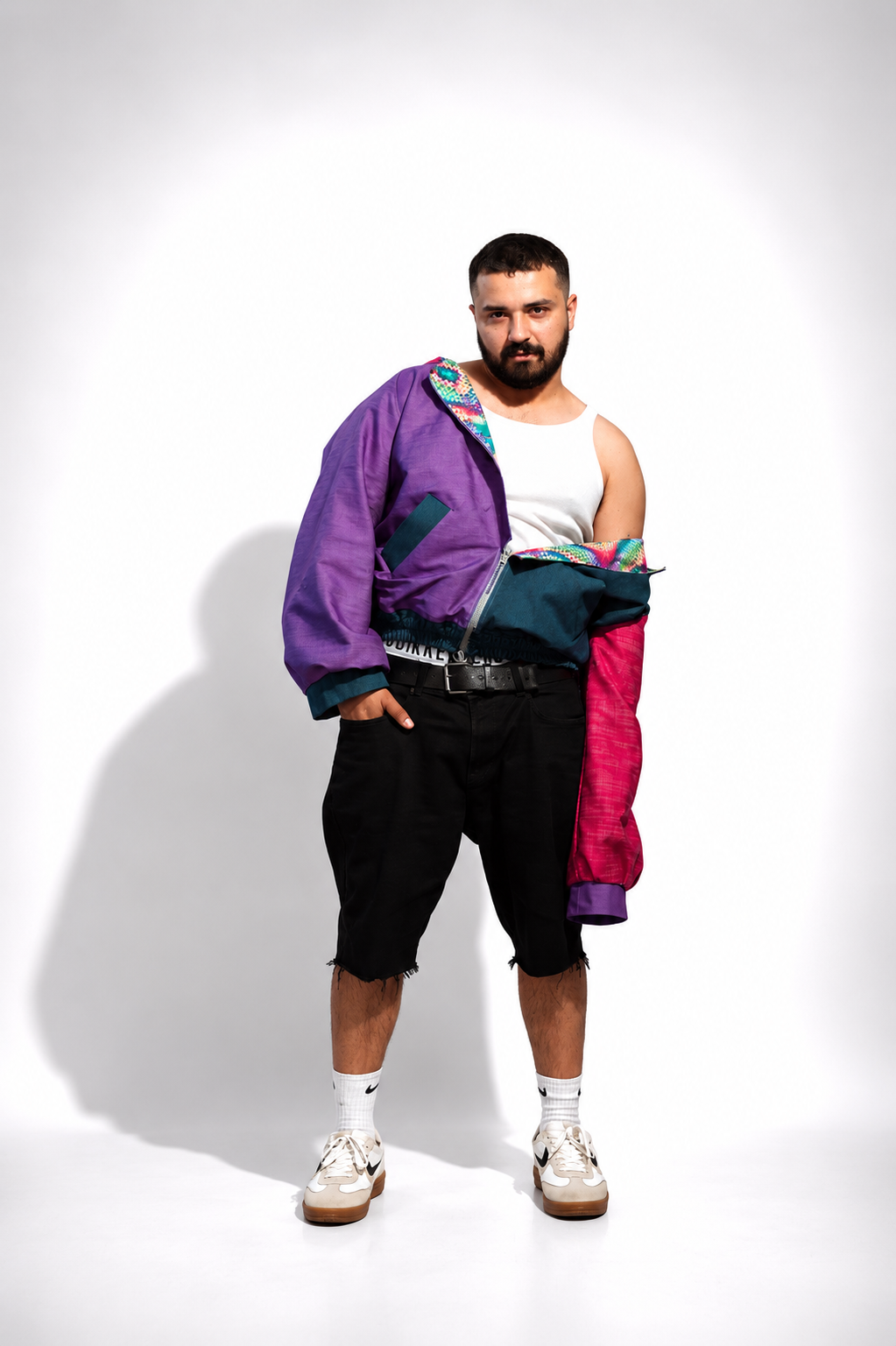 Multicolor Denim Hoodie