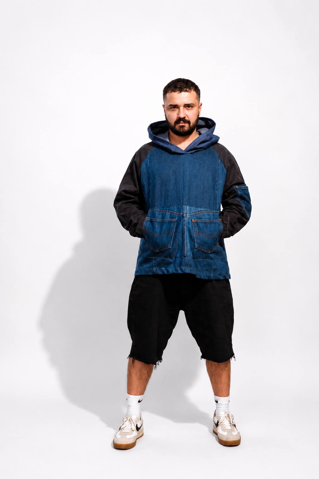 One-of-a-Kind Upcycled Cargo Hoodie 01