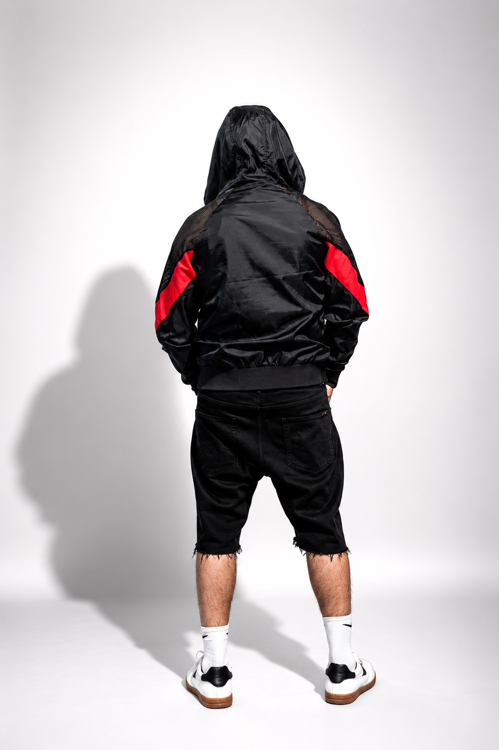 Red Night Runner Windbreaker Hoodie