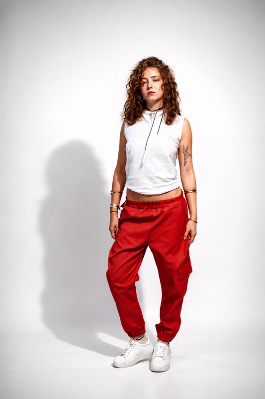 Red Utility Pants